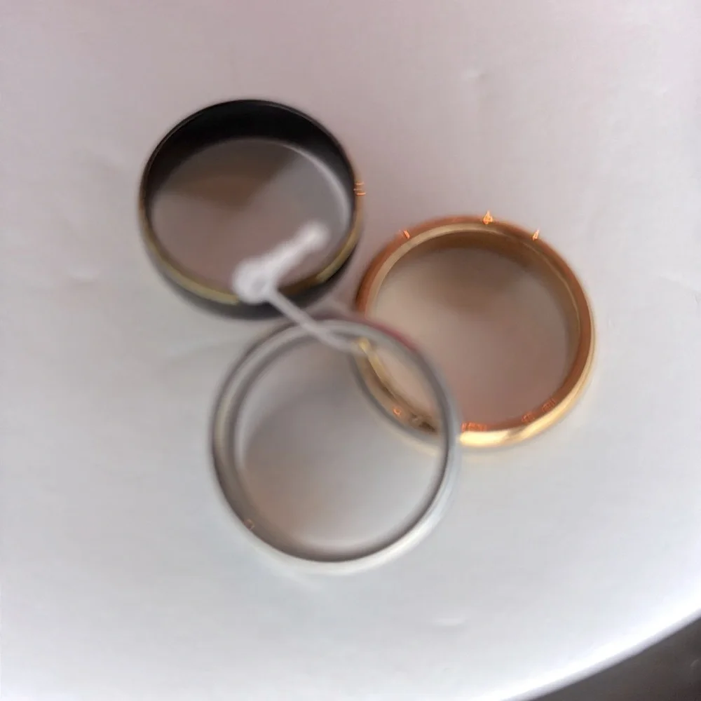 West Coast Jewelry Men’s 3 ring : 2 stainless steel & 1 tungsten carbide 11 New